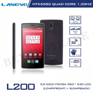 Buy Original LANDVO L200 Android Phone MTK6582W1.3GHz Quad Core 1G RAM 8G ROM 8MP Camera 5' IPS Screen online