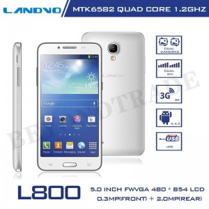 Buy Original Landvo L800 Andorid 4.2 MTK6582 Quad Core 4G ROM 5.0'' 5.0MP Camera Dual SIM 3G online
