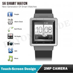 ZGPAX S6 Smart Watch Phone Bluetooth Android4.0 3G Wristband Smartwatches MTK6577 Dual Core 1.54" 2MP Camera 4GB