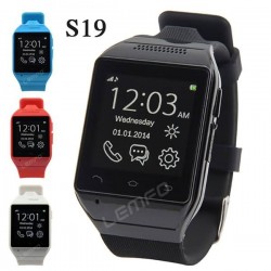 S19 Smart Watch Phone 1.54 inch Phones Sync/ SIM Support Camera GSM FM TF for Samsung Sony HTC Android