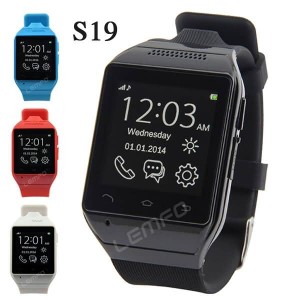 Buy S19 Smart Watch Phone 1.54 inch Phones Sync/ SIM Support Camera GSM FM TF for Samsung Sony HTC Android online