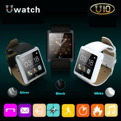 U10 Bluetooth Smart Watch WristWatch Sync Phone Call SMS E-compass Pedometer Anti-lost Sleep Monitoring with Leather Strap