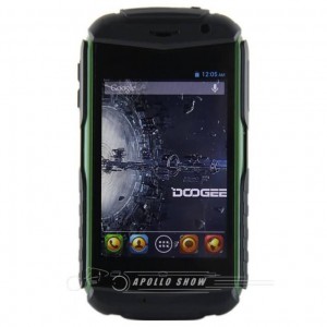 Buy DOOGEE TAITANS DG150 3.5" IPS HVGA Screen MTK6572 Dual Core Android 4.2 512MB+4GB GPS 3G Dustproof Black+Green online