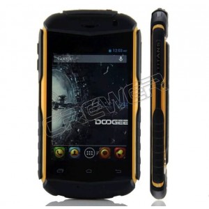 Buy DOOGEE TAITANS DG150 3.5" IPS HVGA Screen 512MB+4GB MTK6572 Dual Core Phone 1.0GHz Android 4.2 GPS 3G Dustproof Black+Orange online