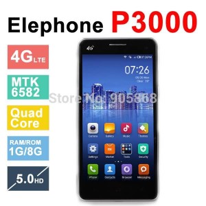 Buy Elephone 4g lte phone P3000 P3000S Cell Phones 5.0 Inch 1280x 720 pixels android 4.4 MTK6582+6290 Octa Core Dual Sim online
