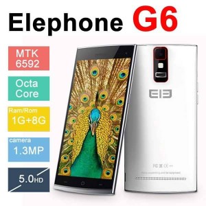 Buy Original Elephone G6 5" 1280*720 MTK6592 Octa Core 1.7GHz 2.0MP 13.0MP 1GB RAM 8GB ROM GPRS OTG Cell Phone online