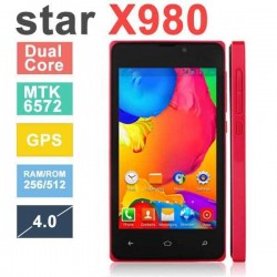 4.0 inch Star X980 Android 4.2 MTK6572 Dual Core 256MB RAM 512MB ROM GPS Bluetooth 800*480