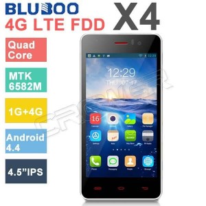 Buy Bluboo X4 4G FDD LTE 4.5 Inch MTK6582M Quad Core Android 4.4 1GB/4GB WCDMA 3G GPS Russian Multi Language online