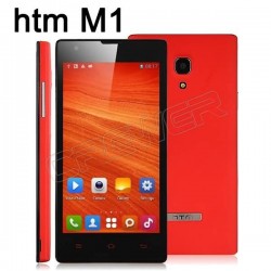 er 4.7 Inch HTM M1 M1W Red Rice Android 4.2 MTK6572 MTK6572W Dual Core Original Flip Cover with twobattery