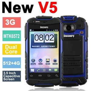 Buy Discovery V5+ Shockproof Dual Core 3G Android 4.2.2 Phone 3.5" Capacitive Screen MTK6572 1.2Ghz Dual SIM Waterproof phone online
