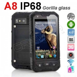 original Alps A8 waterproof MTK6572 Dual Core Android 4.2 Gorilla glass IP68 Dustproof Shockproof cellphone GPS 3G