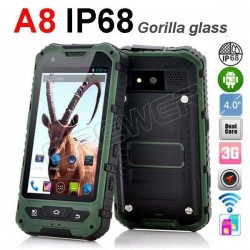 original IP68 rugged A8 Waterproof phone Dustproof Shockproof GPS 3G Gorilla glass Android 4.2 Polish Russian Menu