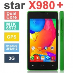 Original Phone New Star X980+ MTK6572W Dual Core Android 4.2 4.0" TFT Screen 256MB RAM 512MB ROM 3G WCDMA GPS WIF 0