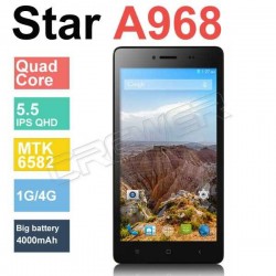 STAR Kingelon A968 5.5" IPS Capacitive Screen MTK6582 Quad Core 1.3GHz Android 4.4 5.0MP 1GB+4GB GPS 3G WCDMA O