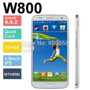 Buy Star W800 4.5 inch MTK6582 Quad Core 1G +4G ROM Android 4.4.2 OS 8.0MP Camera Dual Sim 3G GPS cell phone online