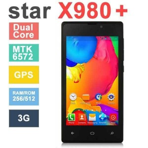 Buy STAR X980+ Android 4.2 MTK6572 3G Smart phone 4.0 inch 800*480 Bluetooth Dual Core CPU 256MB RAM 512MB ROM GPS 0 online