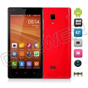 Buy xiaomi hongmi red rice red mi 1s phone wcdma dual cards Phone Qualcomm 400 MSM8228 quad core 1.6Ghz 1GB+8GB 4.7" online