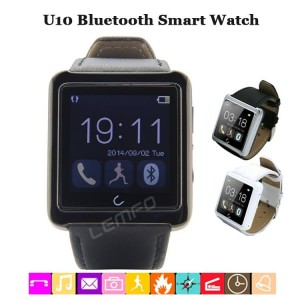 Buy Bluetooth Smart Watch Smartwatch U10 Passometer Sleep Tracker Leather Handsfree For iPhone 6 5 5S Samsung S5 Note 4 HTC New 2015 online