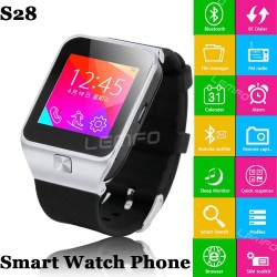 ZGPAX S28 Smart Watch Phone Bluetooth Smartwatch Wristwatch Cell Phone 1.54'' GSM Sync Call Android Mate For iPhone Samsung HTC