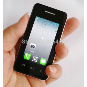 Buy NEW MINI S1 smart phone Android 4.2 Dual Core MTK6572 2.4 Inch Cell Phone CAMERA white online