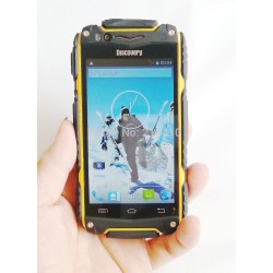 yellow Discovery V8 4.0 inch Smart Phone Android 4.2 MTK6582 cell phones Waterproof Dustproof Shockproof 2 SIM