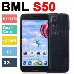 BML S50 5.0" Capacitive Screen Android 4.2.2 MTK6572 Dual Core 1.3GHz Camera 5.0MP 512MB+4GB GPS 3G Cellphone