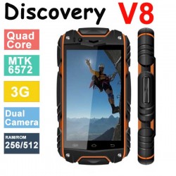 Discovery V8 Waterproof Phone 3G GPS 4.0'' Screen MTK6572 Dual Core 1.3GHZ 5MP Dustproof Shockproof Outdoor