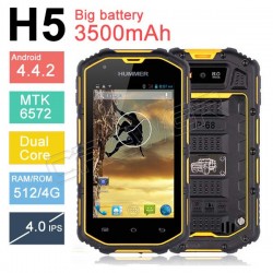 Hummer H5 3G Waterproof Phone 4.0" Capacitive Screen IP68 Waterproof Shockproof Dustproof 3500Mah battery GPS WCDMA Cell Phone