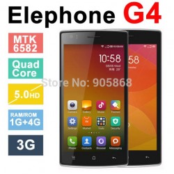 Original Elephone G4 5.0inch 1280*720 pixels MTK6582 1.3GHz Quad-Core 1GB RAM 4GB ROM 8MP Camera Android 4.4.2 Cell Phones Gift