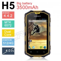 Original Hummer H5 Waterproof phone android 4.4 IP68 phone 3G GPS Capacitive Screen WCDMA Waterproof battery 3500MAH