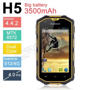 Buy Original Hummer H5 Waterproof phone android 4.4 IP68 phone 3G GPS Capacitive Screen WCDMA Waterproof battery 3500MAH online