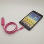 Buy 0.8m visible light data sync charger EL Micro USB Cable for Samsung S3 S4 Sony Nokia HTC LG Android Phones Pink online