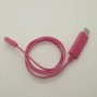 Buy 0.8m visible light data sync charger EL Micro USB Cable for Samsung S3 S4 Sony Nokia HTC LG Android Phones Pink online