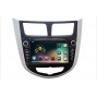 Buy 100% Pure Android 4.2 Capacitive Screen Dual Core 1.6GHz Hyundai Solaris Verna Car dvd Player gps 3G radio BT + adapter online