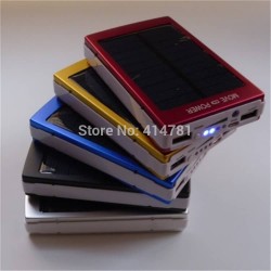 20PC/LOT) 2 Usb Port solar power bank 30000mah portable charger External Battery for all charging