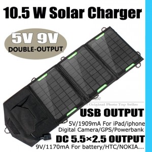 Buy 10.5 W High efficiency outdoor Folding solar charger bag 5V 9V solar panel charger For Power Bank MP3 online