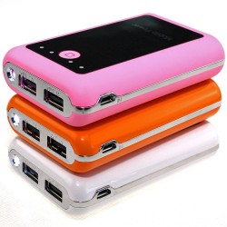 100% Quality 8400mAh External Battery Charger Portable Power Bank 2 Dual USB 2A for iPad iPhone