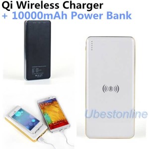 Buy 10000mAh Power Bank Qi Wireless Charger For Samsung S5 Note3 Iphone 5 Nokia Nexus LG Cellphone Portable Power Source UWP8000 online