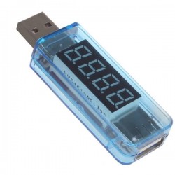 10pcs Portable LCD Mini USB Voltage and Current Detector Tester Digital Current and Voltage Meter for /PC/Power Bank