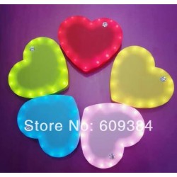10pcs/lot Creative Lovely Love Heart Style Portable Flashing Power Bank Moved Battery Charger for Samsung iphone HTC Smart phone