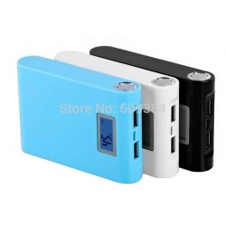 12000mAh LCD Digital Displayed External Power Bank LED Backup Dual USB Battery Charger for iPhone HTC ipad samsung xiaomi ZTE