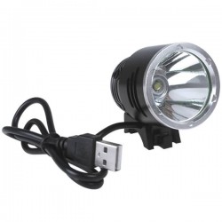 1200LM CREE XM-L T6 LED USB Headlamp & Bicycle Flashlight with 3 Modes High / Low / Strobe