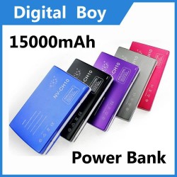 15000mAh External Battery Pack For Moblie Phone iPhone5 5s,SAMSUNG SIV S4 with LED light Power Bank for iPhone/iPad/