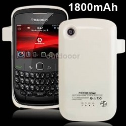 1800mAh Portable Power Bank External Battery for BlackBerry 8520 White