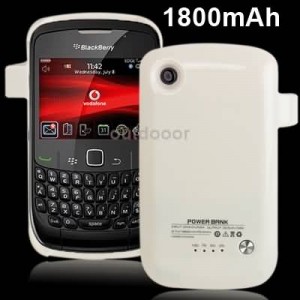 Buy 1800mAh Portable Power Bank External Battery for BlackBerry 8520 White online