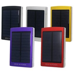 1PC Portable 10000mAH Solar Charger 2 Port External Battery Pack Power Bank For iPhone 4 4s 5 5S 5C iPad iPod Samsung, 5 Colors