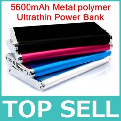 1pcs 5600mAh Power Bank celular Pack Portable Super Slim External Battery backup Charger for L0192486