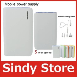 1pcs Power Bank 8000mAh Backup Power External Battery Pack charger with a usb and 4 connectors