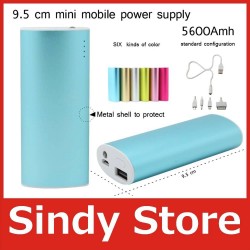 1pcs external battery charger 5600mAh Portable backup Power Bank with a usb cable and 4 connectors for all
