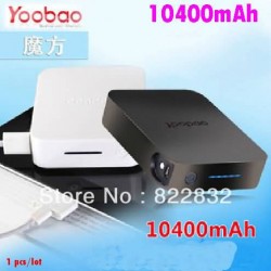 1pcs/lot Yoobao 2 Dual USB 10400mAh power bank moblie phone backup powers External Battery pack 10400mAh